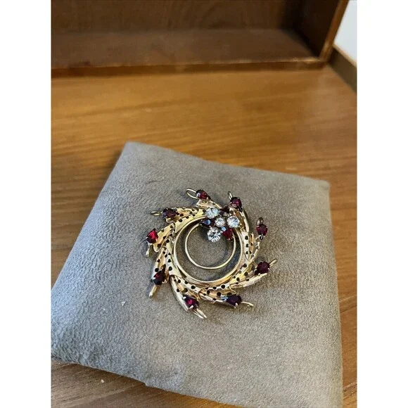 VINTAGE PINWHEEL 1/20 12K GF SIGNED PHYLLIS PIN BROOCH PENDANT Circa 1940s
